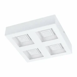 Luminaires Eglo Éclairage Led|Plafonnier Eglo FERREROS LED Blanc, 4 lumières