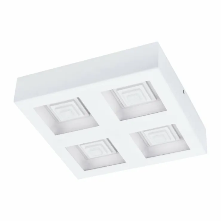 Luminaires Eglo Éclairage Led|Plafonnier Eglo FERREROS LED Blanc, 4 lumières