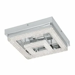 Luminaires Eglo Éclairage Led|Plafonnier Eglo FRADELO LED Chrome, Aspect cristal, 1 lumière