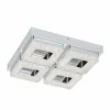 Luminaires Eglo Éclairage Led|Plafonnier Eglo FRADELO LED Chrome, Aspect cristal, 4 lumières