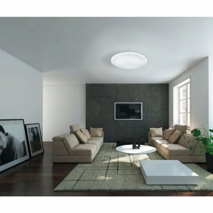 Luminaires Eglo Éclairage Led|Plafonnier Eglo FRANIA-S LED Blanc, 1 lumière