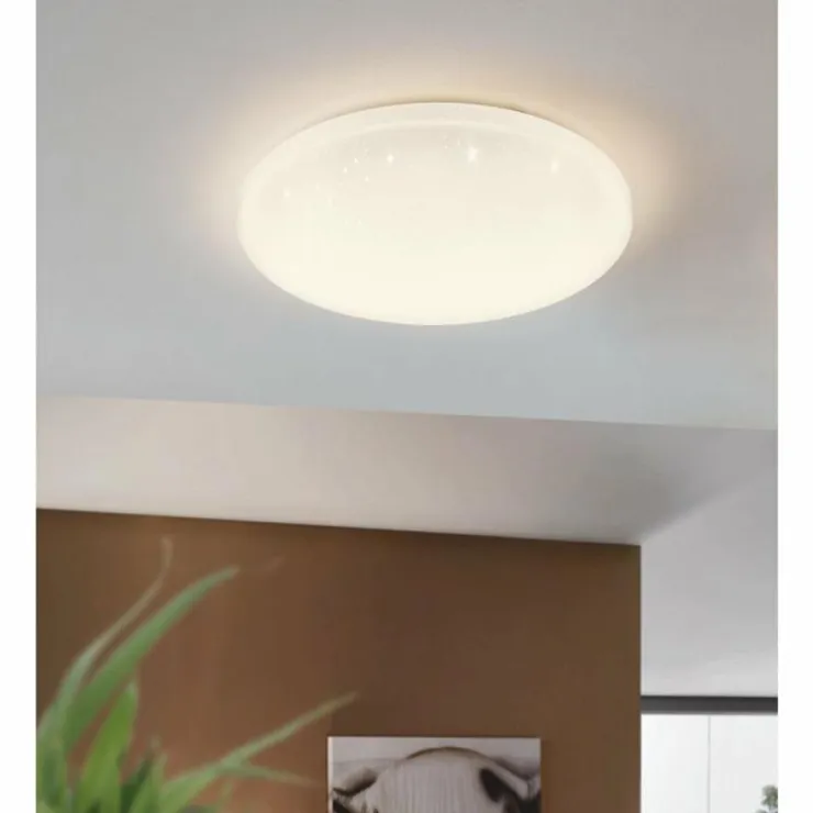 Luminaires Eglo Éclairage Led|Plafonnier EGLO FRANIA-S LED Blanc, 1 lumière