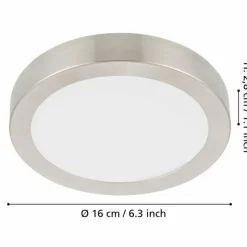 Luminaires Eglo Éclairage Led|Plafonnier Eglo FUEVA LED Nickel mat, 1 lumière