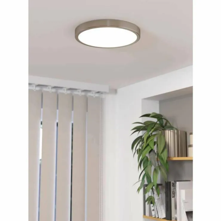 Luminaires Eglo Éclairage Led|Plafonnier Eglo FUEVA LED Nickel mat, 1 lumière