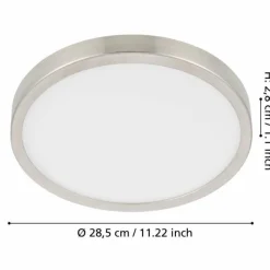 Luminaires Eglo Éclairage Led|Plafonnier Eglo FUEVA LED Nickel mat, 1 lumière