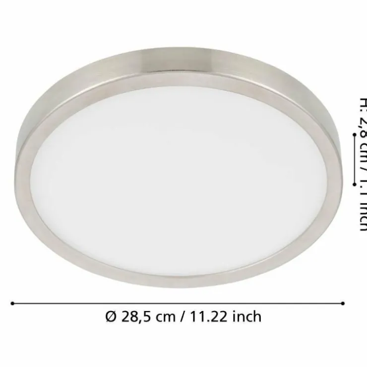 Luminaires Eglo Éclairage Led|Plafonnier Eglo FUEVA LED Nickel mat, 1 lumière