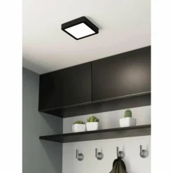 Luminaires Eglo Éclairage Led|Plafonnier Eglo FUEVA LED Noir, 1 lumière