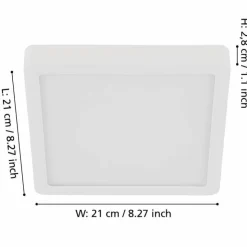 Luminaires Eglo Éclairage Led|Plafonnier Eglo FUEVA LED Blanc, 1 lumière