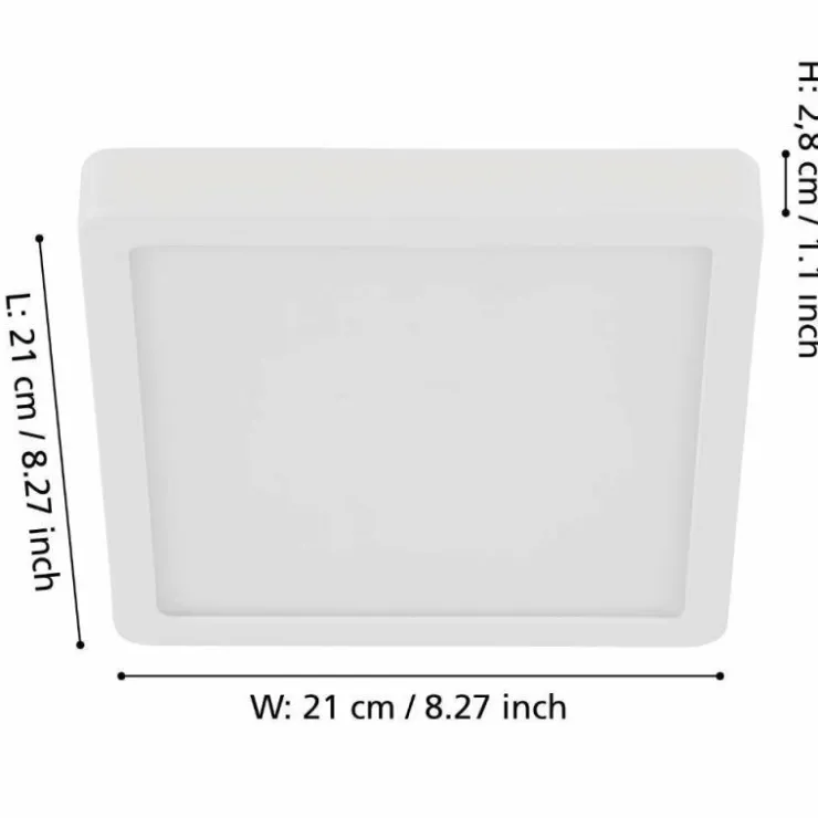 Luminaires Eglo Éclairage Led|Plafonnier Eglo FUEVA LED Blanc, 1 lumière