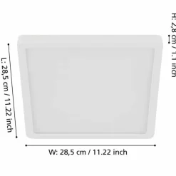 Luminaires Eglo Éclairage Led|Plafonnier Eglo FUEVA LED Blanc, 1 lumière