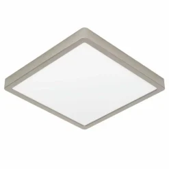 Luminaires Eglo Éclairage Led|Plafonnier Eglo FUEVA LED Nickel mat, 1 lumière