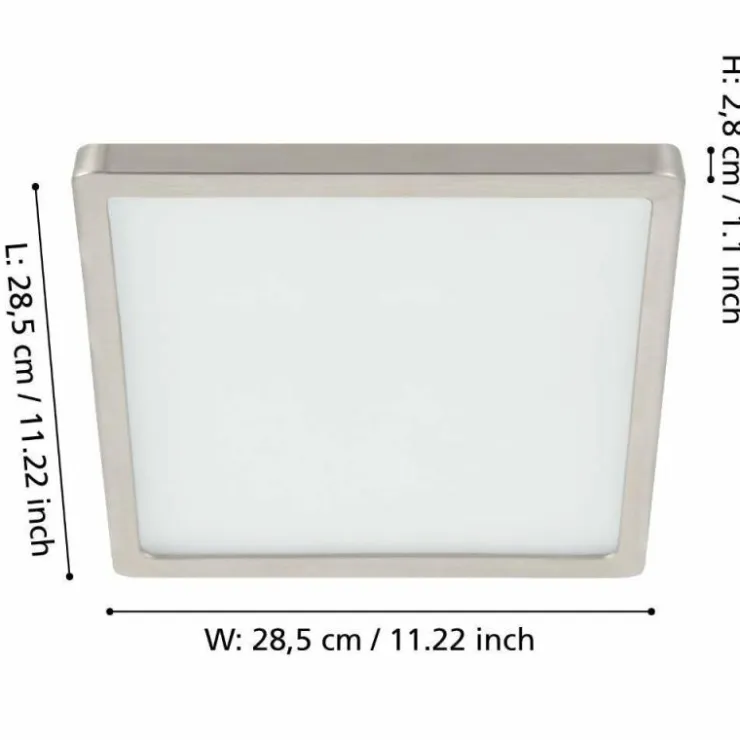 Luminaires Eglo Éclairage Led|Plafonnier Eglo FUEVA LED Nickel mat, 1 lumière