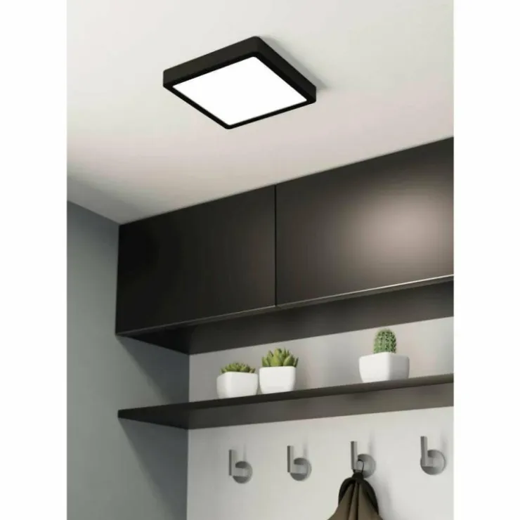 Luminaires Eglo Éclairage Led|Plafonnier Eglo FUEVA LED Noir, 1 lumière