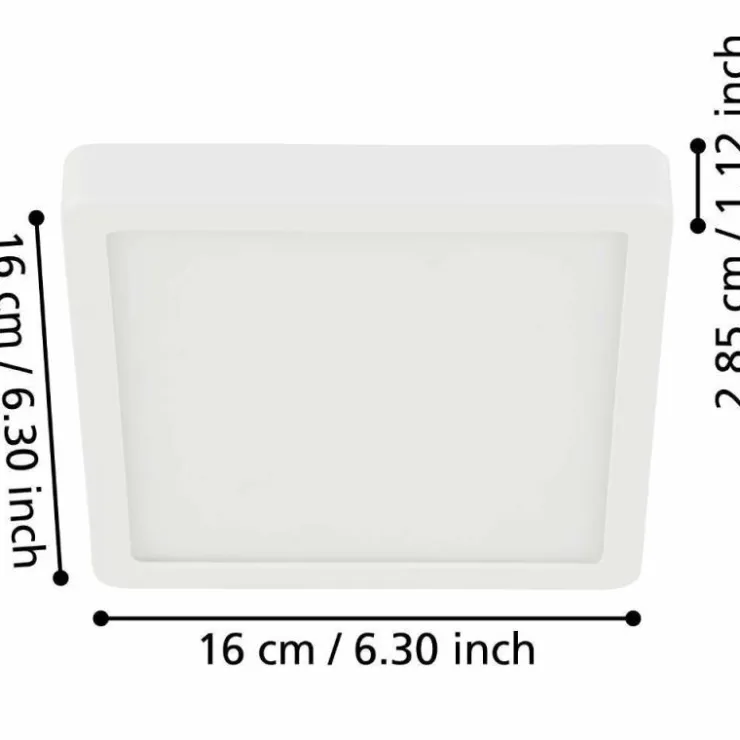 Luminaires Eglo Éclairage Led|Plafonnier Eglo FUEVA LED Blanc, 1 lumière