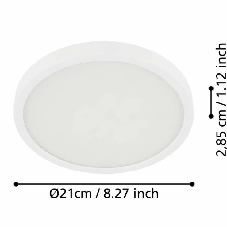 Luminaires Eglo Éclairage Led|Plafonnier Eglo FUEVA LED Blanc, 1 lumière