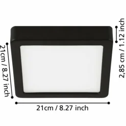 Luminaires Eglo Éclairage Led|Plafonnier Eglo FUEVA LED Chrome, 1 lumière