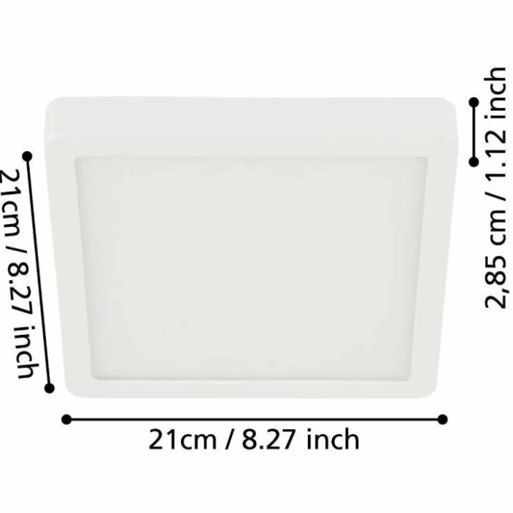Luminaires Eglo Éclairage Led|Plafonnier Eglo FUEVA LED Noir, 1 lumière