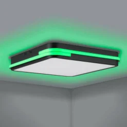 Plafonnier Eglo GENOVESE-Z LED Noir, 1 lumière