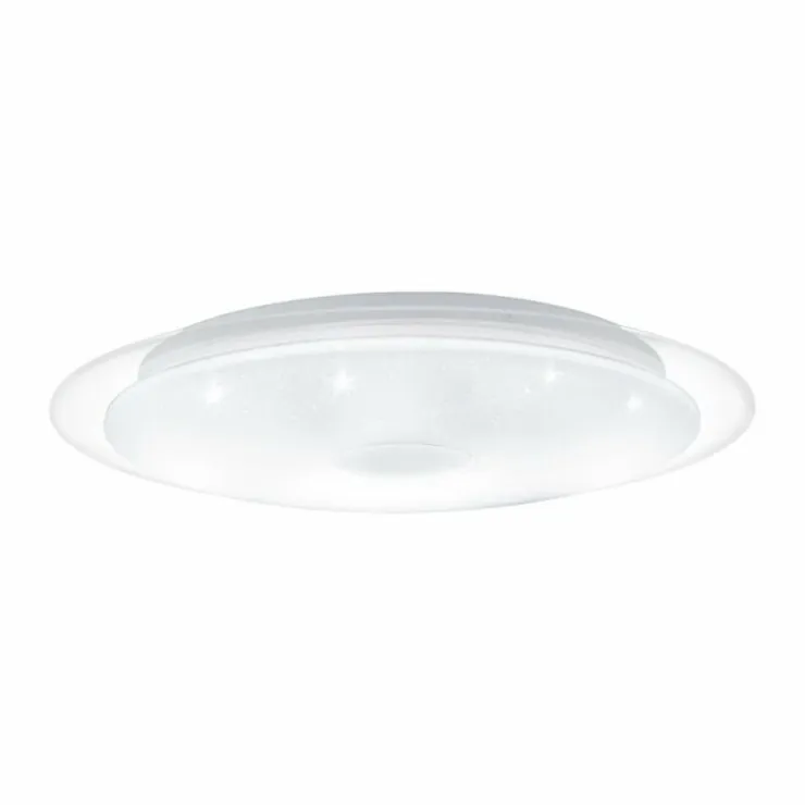 Luminaires Eglo Éclairage Led|Plafonnier EGLO LANCIANO LED Transparent, Blanc, 1 lumière, Télécommandes
