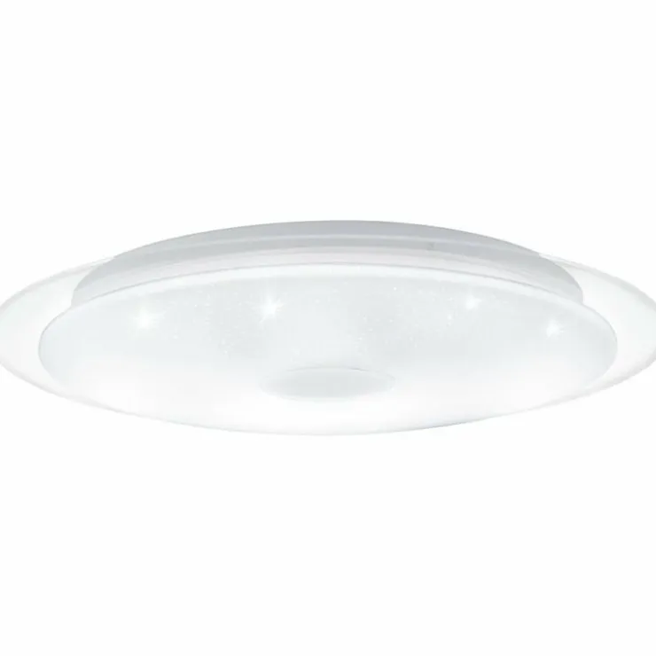Luminaires Eglo Éclairage Led|Plafonnier EGLO LANCIANO LED Transparent, Blanc, 1 lumière, Télécommandes