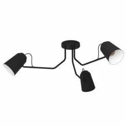 Luminaires Eglo Plafonniers|Plafonnier Eglo LORETO Noir, Blanc, 3 lumières