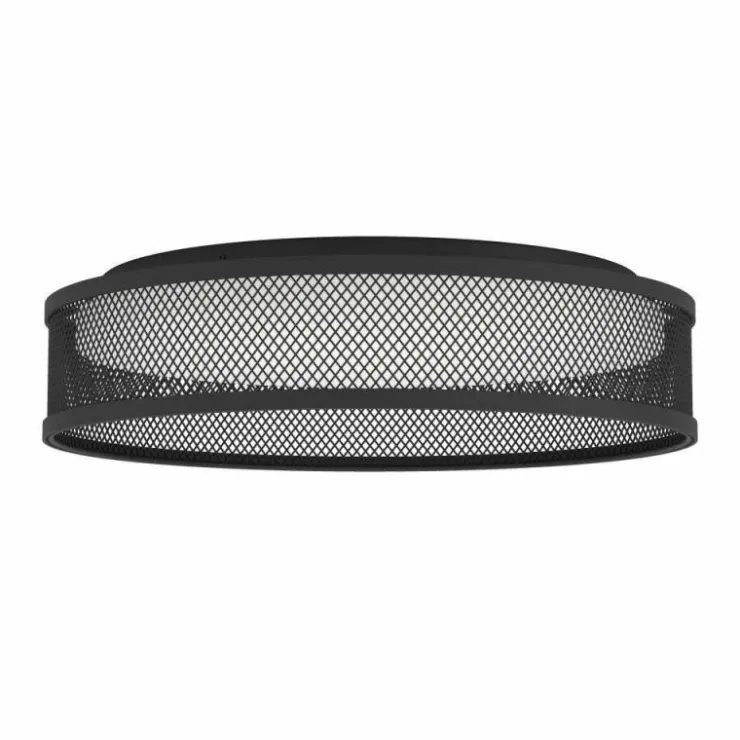 Luminaires Eglo Éclairage Led|Plafonnier Eglo LUPPINERIA LED Noir, 1 lumière