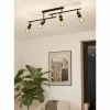 Luminaires Eglo Spots Et Projecteurs|Plafonnier Eglo LURONE Laiton, Noir, 4 lumières