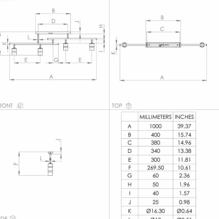 Luminaires Eglo Spots Et Projecteurs|Plafonnier Eglo LURONE Laiton, Noir, 4 lumières