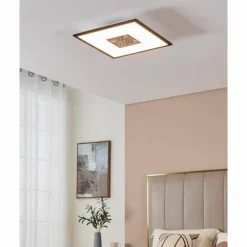Luminaires Eglo Éclairage Led|Plafonnier Eglo MARMORATA LED Noir, Blanc, 2 lumières