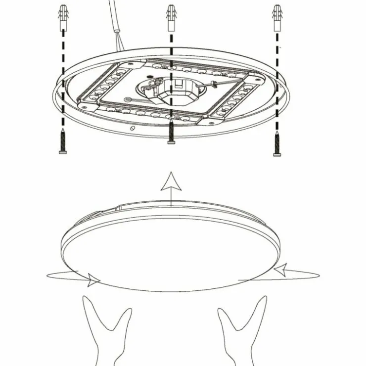 Luminaires Eglo Éclairage Led|Plafonnier Eglo MARUNELLA LED Blanc, 1 lumière