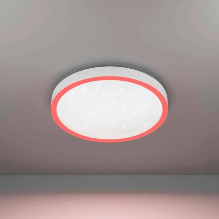 Plafonnier Eglo MONTEMORELOS-Z LED Blanc, 1 lumière, Changeur de couleurs