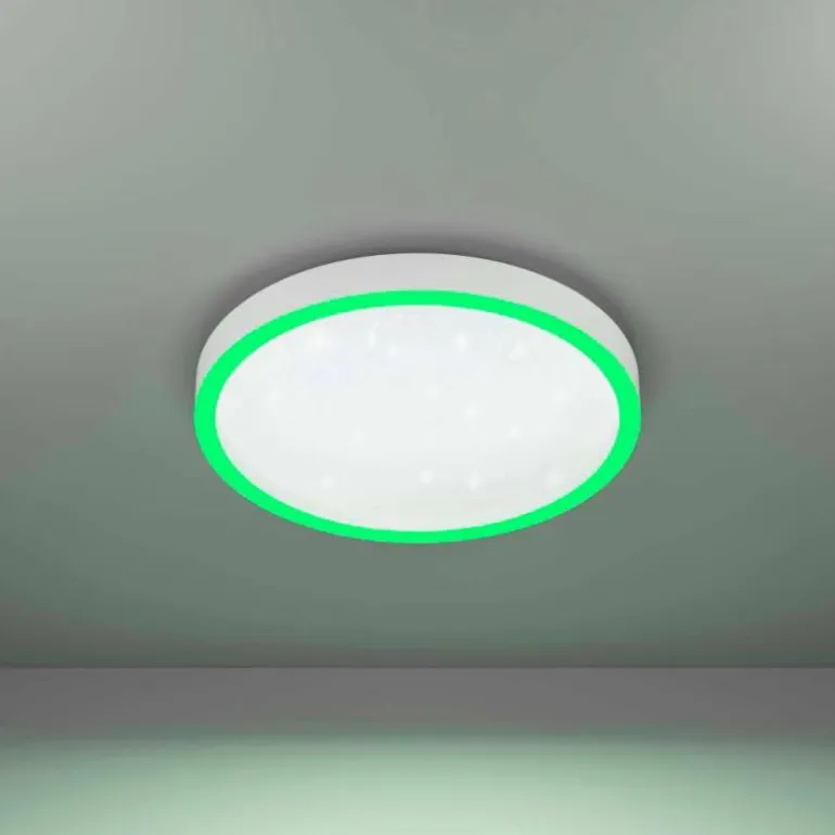 Plafonnier Eglo MONTEMORELOS-Z LED Blanc, 1 lumière, Changeur de couleurs