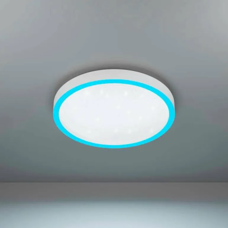 Plafonnier Eglo MONTEMORELOS-Z LED Blanc, 1 lumière, Changeur de couleurs
