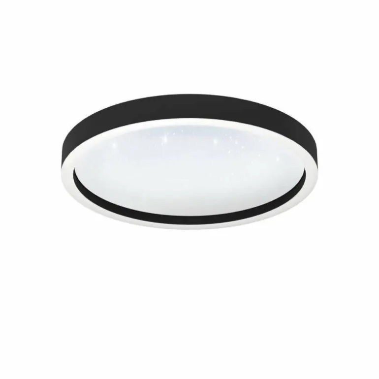 Plafonnier Eglo MONTEMORELOS-Z LED Noir, 1 lumière, Changeur de couleurs