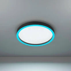 Plafonnier Eglo MONTEMORELOS-Z LED Noir, 1 lumière, Changeur de couleurs