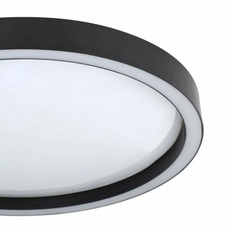 Plafonnier Eglo MONTEMORELOS-Z LED Noir, 1 lumière, Changeur de couleurs