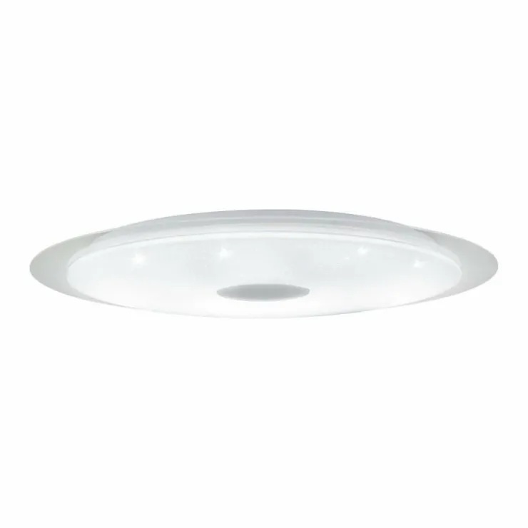 Luminaires Eglo Éclairage Led|Plafonnier EGLO MORATICA-A LED Transparent, Blanc, 1 lumière, Télécommandes