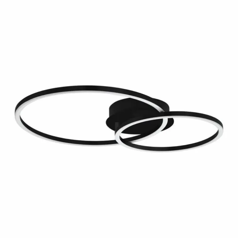 Plafonnier Eglo MOTTAFOLLONE LED Noir, 1 lumière
