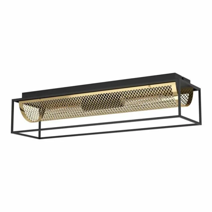 Luminaires Eglo Plafonniers|Plafonnier Eglo NOHALES Noir, 2 lumières