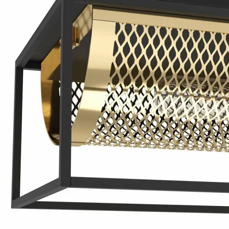 Luminaires Eglo Plafonniers|Plafonnier Eglo NOHALES Noir, 2 lumières