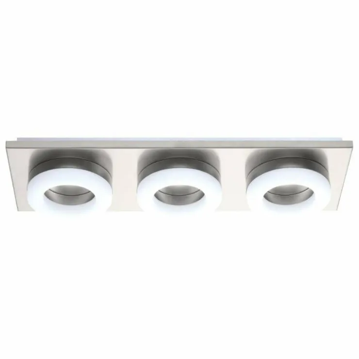 Luminaires Eglo Éclairage Led|Plafonnier Eglo PALENA LED Nickel mat, 3 lumières