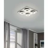 Luminaires Eglo Éclairage Led|Plafonnier Eglo PALENA LED Nickel mat, 4 lumières