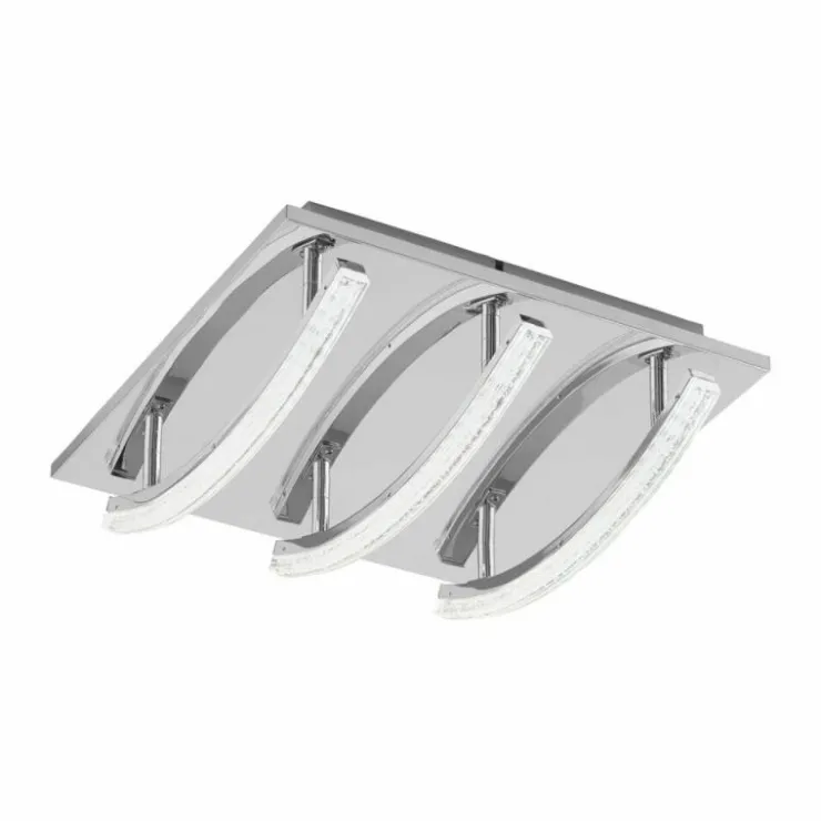Luminaires Eglo Éclairage Led|Plafonnier Eglo PERTINI LED Chrome, 3 lumières
