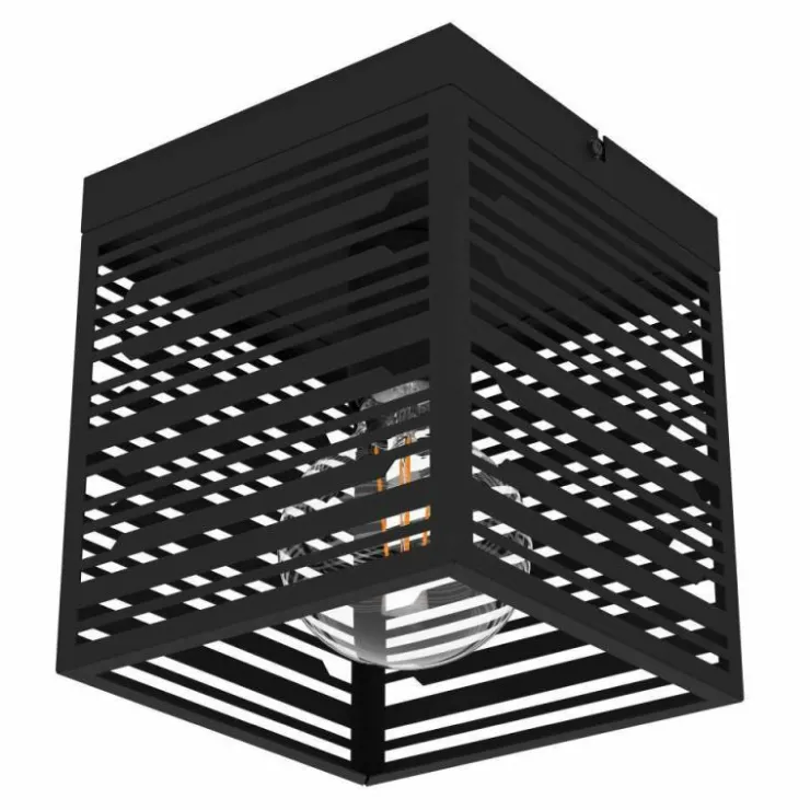 Luminaires Eglo Plafonniers|Plafonnier Eglo PIEDRITAS Noir, 1 lumière