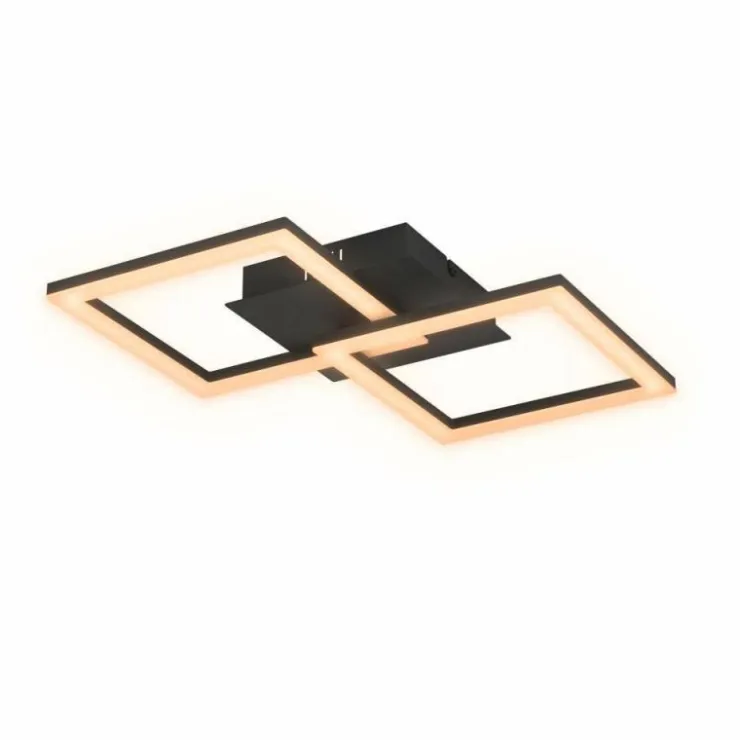 Luminaires Eglo Éclairage Led|Plafonnier Eglo RGBIC LED Noir, 2 lumières, Télécommandes, Changeur de couleurs