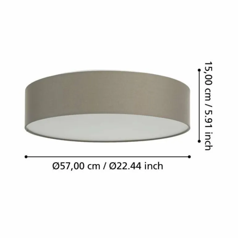 Plafonnier Eglo ROMAO-Z LED Blanc, 1 lumière, Changeur de couleurs