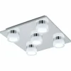 Luminaires Eglo Éclairage Led|Plafonnier Eglo ROMENDO LED Chrome, 5 lumières