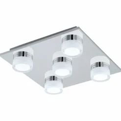 Luminaires Eglo Éclairage Led|Plafonnier Eglo ROMENDO LED Chrome, 5 lumières