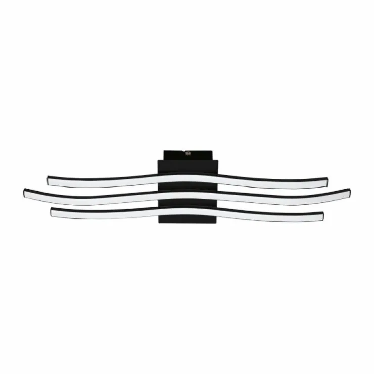 Luminaires Eglo Éclairage Led|Plafonnier Eglo RONCADE LED Noir, 1 lumière