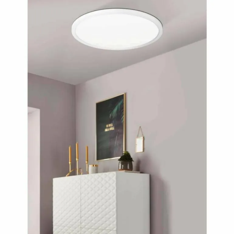 Plafonnier Eglo ROVITO-Z LED Blanc, 1 lumière, Changeur de couleurs